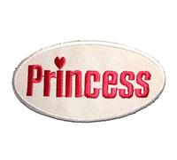 Catch the Patch Princesse Patch Thermocollant 8,8 x 4,4 cm à repasser pour Fille Adulte avec Girly Paillettes Glitter Glamour, Écusson Couture Vêtement Bricolage Cadeau