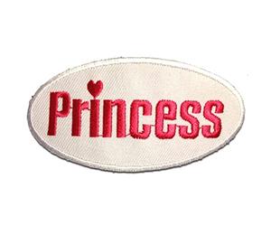Catch the Patch Princesse Patch Thermocollant 8,8 x 4,4 cm à repasser pour Fille Adulte avec Girly Paillettes Glitter Glamour, Écusson Couture Vêtement Bricolage Cadeau