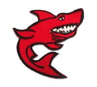 Catch the Patch Requin Patch Thermocollant 7,6 x 8 cm à repasser pour Enfant avec Style Océan Marin, Écusson Poisson Coudre Pantalon