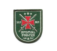 Catch the Patch Special Forces Troopers Écussons Thermocollants Insignes 5 x 5,8 cm à repasser pour Adulte avec Insigne Galon Bande Patronymique, Airsoft Tactical Outdoor Morale Vétéran Authentique