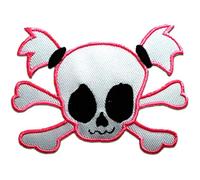 Catch the Patch Tête De Mort Emo Patch Thermocollant 9,7 x 7,4 cm à repasser pour Adulte avec Skull Vintage Edgy Statement, Écusson Couture Vêtement Bricolage Cadeau