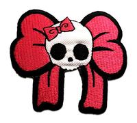 Catch the Patch Tête De Mort Squelette Punk Emo Patch Thermocollant 7,5 x 6,8 cm à repasser pour Adulte avec Skull Vintage Edgy Statement, Écusson Couture Vêtement Bricolage Cadeau