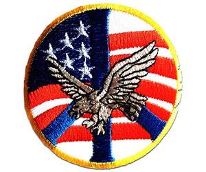 Catch the Patch USA Amérique Aigle Écussons Thermocollants Militaire 7,7 x 7,7 cm à repasser pour Adulte avec Héraldique Blason Vintage Authentique