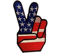 Catch the Patch USA Victory Peace Paix Patch Thermocollant 6,2 x 8 cm à repasser pour Adulte avec Style Vintage Festival