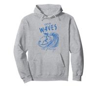« Catch Waves Not Feelings » Surf Girl Ocean Wave Retro Beach Sweat à Capuche