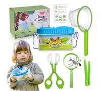 Catcher De Mouches pour Les Enfant - Collectionneur Bogues D'arrière-Cour, Ensemble Pièges À Sûrs | Kit d'apprentissage Pratique avec des Outils en Plastique Légers Observer Insectes Pendant Promenad