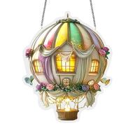 Catcher Solaire, décorations de montgolfières, Acrylique 2D suspsente Art Mural Festif, Murs de Soleil Exquis pour la pelouse arrière du Jardin en Verre, décor, décor