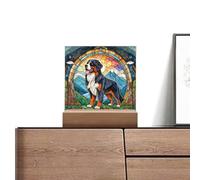 Catchers de chiens - Catcher Sun Sun Décoration commémorative pour animaux de compagnie | Décoration de fenêtre en acrylique colorée pour chiot - Art de bureau de race de chien pour les femmes, abue