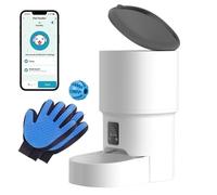 CATCHLUCK Mangeoire automatique pour chat 4 L avec contrôle WiFi et application, distributeur intelligent de nourriture pour animaux de compagnie, minuterie programmable, alimentation à distance pour