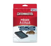 Catchmaster Piège Souris 12x | Solution Efficace Anti-Rongeurs | Colle Pré-Appâtée | Collant pour Insectes | Adhésif Puissant