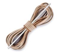 Catchorn Lacets en cuir de 183 cm compatibles avec bottes et chaussures de | Lacets plats en cuir de vache véritable, 3,2 mm de large, 182,9 cm de long, avec aiguille, compatibles avec une relation