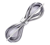 Catchorn Lacets en cuir de 183 cm compatibles avec bottes et chaussures de | Lacets plats en cuir de vache véritable, 3,2 mm de large, 182,9 cm de long, avec aiguille, compatibles avec une relation