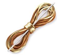 Catchorn Lacets en cuir de 183 cm compatibles avec bottes et chaussures de | Lacets plats en cuir de vache véritable, 3,2 mm de large, 182,9 cm de long, avec aiguille, compatibles avec une relation
