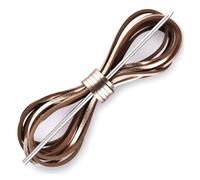 Catchorn Lacets en cuir de 183 cm compatibles avec bottes et chaussures de | Lacets plats en cuir de vache véritable, 3,2 mm de large, 182,9 cm de long, avec aiguille, compatibles avec une relation