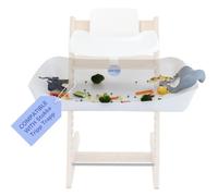 CATCHY Récupérateur d’Aliments pour Chaise Haute Bébé, Compatible avec la Chaise Haute Évolutive Stokke Tripp Trapp (Vendue Séparément), Bavoir Plateau Anti-Salissures Bébé, Blanc