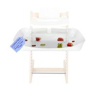 CATCHY Récupérateur d’Aliments pour Chaise Haute Bébé, Compatible avec la Chaise Haute Évolutive Stokke Tripp Trapp (Vendue Séparément), Bavoir Plateau Anti-Salissures Bébé, Blanc