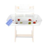CATCHY Récupérateur d’Aliments pour Chaise Haute Bébé, Compatible avec la Chaise Haute Évolutive Stokke Clikk (Vendue Séparément), Bavoir Plateau Anti-Salissures Bébé, Blanc