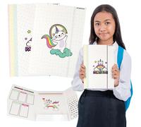 Catcorn Chemise scolaire plastifiée A4 avec élastique, SIDA ENSEIGNEMENT : tables de multiplication STARPAK