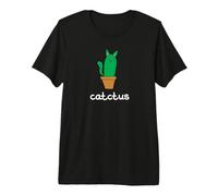 Catctus Jeu de Mots Amusant pour Les Amoureux des Chats T-Shirt Haut de Gamme