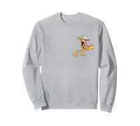 Catdog Best of Both Worlds Retro Cat Character Left Chest Sweatshirt
