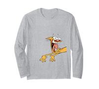 Catdog Best of Both Worlds Retro Cat Character Manche Longue