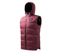 Catégorie de Produit pour Hommes | Titre Produit Veste matelassée Printemps/Automne/Hiver Unie avec Poche Zip et Chaleur Gilet Coton rembourré pour Hommes et Femmes Version légère et (Red, S)