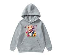 Catégorie de Produits Girls Hoodies & Sweatshirts - Désignation du Produit Nouveau Sweat à Capuche pour Enfants Mode décontractée décoration de Poche Sweat à Capuche pour garçons et (Grey, 4-5 Years)