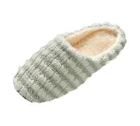 Catégorie Produit Women's Slipper | Produit Japons Printemps Automne Hiver Couple muet Fond Mou Maison Pantoufles Hommes et Femmes antidérapant Silencieux Coton pour Plancher en Bois (Green, 41)
