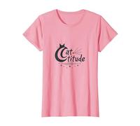 Catégorie : Sassy Feline Spirit pour Les Amoureux des Chats T-Shirt, Femme, Rose, 3XL