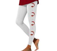 Catégories de vêtements Pantalons décontractés pour Femmes - Pantalon de Yoga Taille Haute imprimé Verre de vin Noël Leggings Sculptants pour Workouts et détente (White, M)