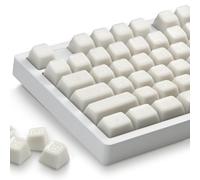 Catekro Touches Translucides en Jade Blanc, Capuchons de Touches PBT Double Shot 142 Touches, Ensemble de Touches PersonnaliséEs SA Profile Compatible avec Le Clavier Mécanique Cherry MX Switches
