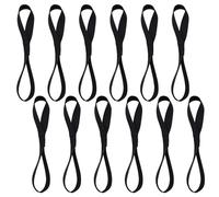 CATELL 12 Pièces Boucles Souples pour Sangles D'arrimage Moto, Noires Soft Loops Sangles de Moto 29,5x2,5cm Boucles D'arrimage pour Moto Équipement de Pelouse Porte-vélo Voiture Quad