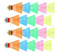 CATELL 20 Pièces Volants de Badminton en Plastique, Multicolore Balles de Badminton avec Pointe en Mousse avec Grande Stabilité Volant Badminton pour Les Sports en Intérieur et Extérieur