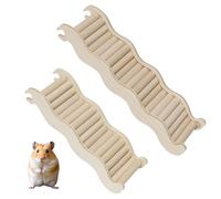 CATELL 2X Échelle en Bois pour Hamster en Forme De Vague pour Cage Sécurisé