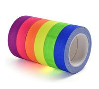 CATELL 6 Pcs Fluorescente Néon Ruban, 15mm X 5m Ruban Adhésif Fluorescent Lumineux 6 Couleurs Bande Fluorescente Autocollante Ruban Adhésif Néon pour Halloween Décorations de Vacances Party