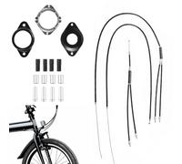 CATELL Câbles de Frein Gyroscopiques pour Vélo BMX Avant avec Rotor Rotatif | Ensemble de Conduites de Frein de Vélo BMX (Avant + Arrière) (Haut + Bas) pour la Plupart des Systèmes Gyro Pièces Vélo