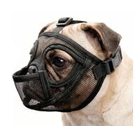 CATELL Museliere Bouledogue Francais Réglable Muselière pour Chiens à Museau Court Muselière Chien Petite Taille Chien Respirant Masque Anti Morsure Mastication Aboiement pour Bouledogue Français