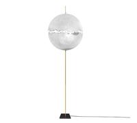 CATELLANI & SMITH lampadaire POSTKRISI F 64 (Diffuseur blanc, tige en laiton et base noire - Métal et fibre de verre)