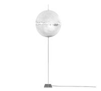 CATELLANI & SMITH lampadaire POSTKRISI F 64 (Diffuseur blanc, tige et base en nickel - Métal et fibre de verre)