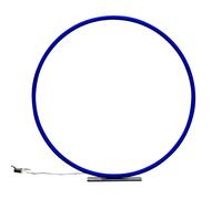 Catellani & Smith Lampe de table LED Sorry Giotto 1 bleu Ø 30cm/base fonte brute 10x5cm