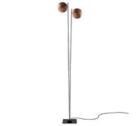 Catellani & Smith Lederam F2 Stehleuchte, disque cuivre, tige noire, socle noir