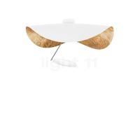 Catellani & Smith Lederam Manta CWS1 Applique/Plafonnier LED disque blanc, tige satinée, abat-jour blanc/doré , Vente d'entrepôt, neuf, emballage d'origine Ce luminaire comporte des modules à LED prém
