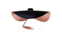Catellani & Smith Lederam Manta CWS1 Applique/Plafonnier LED disque cuivre, tige noir, abat-jour noir/cuivre , Vente d'entrepôt, neuf, emballage d'origine Ce luminaire comporte des modules à LED prémo