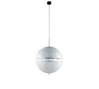 Catellani & Smith Postkrisi 65 Pendelleuchte, diffuseur blanc, structure laiton / noir