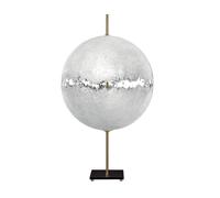 Catellani & Smith PostKrisi T 61 Tischleuchte, diffuseur blanc, socle noir, tige en laiton