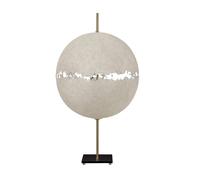 Catellani & Smith PostKrisi T 61 Tischleuchte, diffuseur naturel, socle noir, tige en laiton