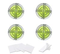 Catelves Lot de 4 niveaux à bulle de 32 mm de diamètre - Petit niveau à bulle - Mini niveau à bulle - Niveau à bulle pour camping-car, caravane - Niveau spirituel