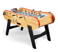 Catenaccio Babyfoot Adulte de Bar en Bois Clair 161x110x95cm - Baby-Foot de Café avec Monnayeur 50cts - Table de Jeux Robuste, Authentique, Style Bistrot