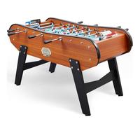 Catenaccio Babyfoot Adulte de Bar en Bois Foncé 161x110x95cm - Baby-Foot de Café avec Monnayeur 1€ - Table de Jeux Robuste, Authentique, Style Bistrot