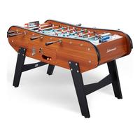 Catenaccio Babyfoot Adulte de Bar en Bois Foncé 161x110x95cm - Baby-Foot de Café avec Monnayeur 50cts - Table de Jeux Robuste, Authentique, Style Bistrot